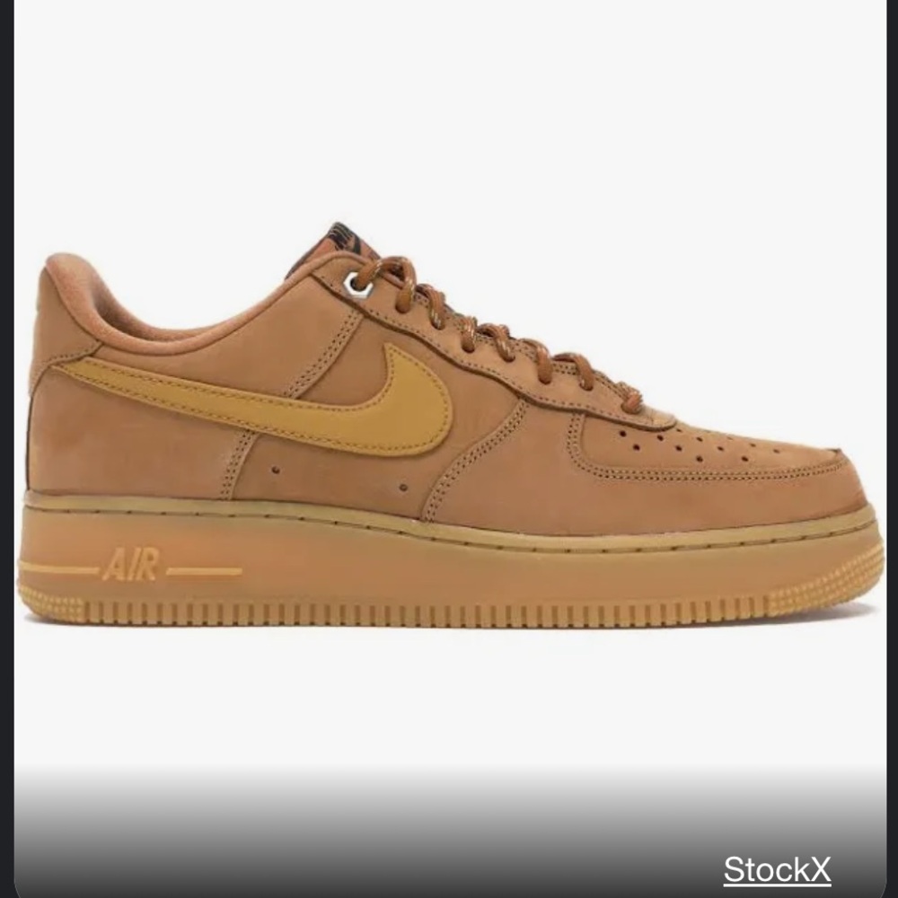 Tan suede Nike Air Force 1